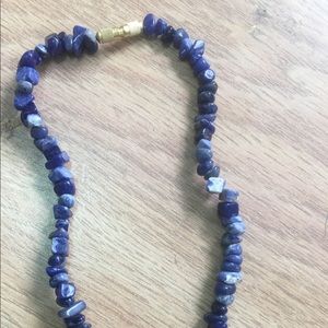 Chunky lapis lazuli necklace